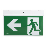 3A Lighting Emergency exit sign with arrow pointing left and running person symbol on a white background
