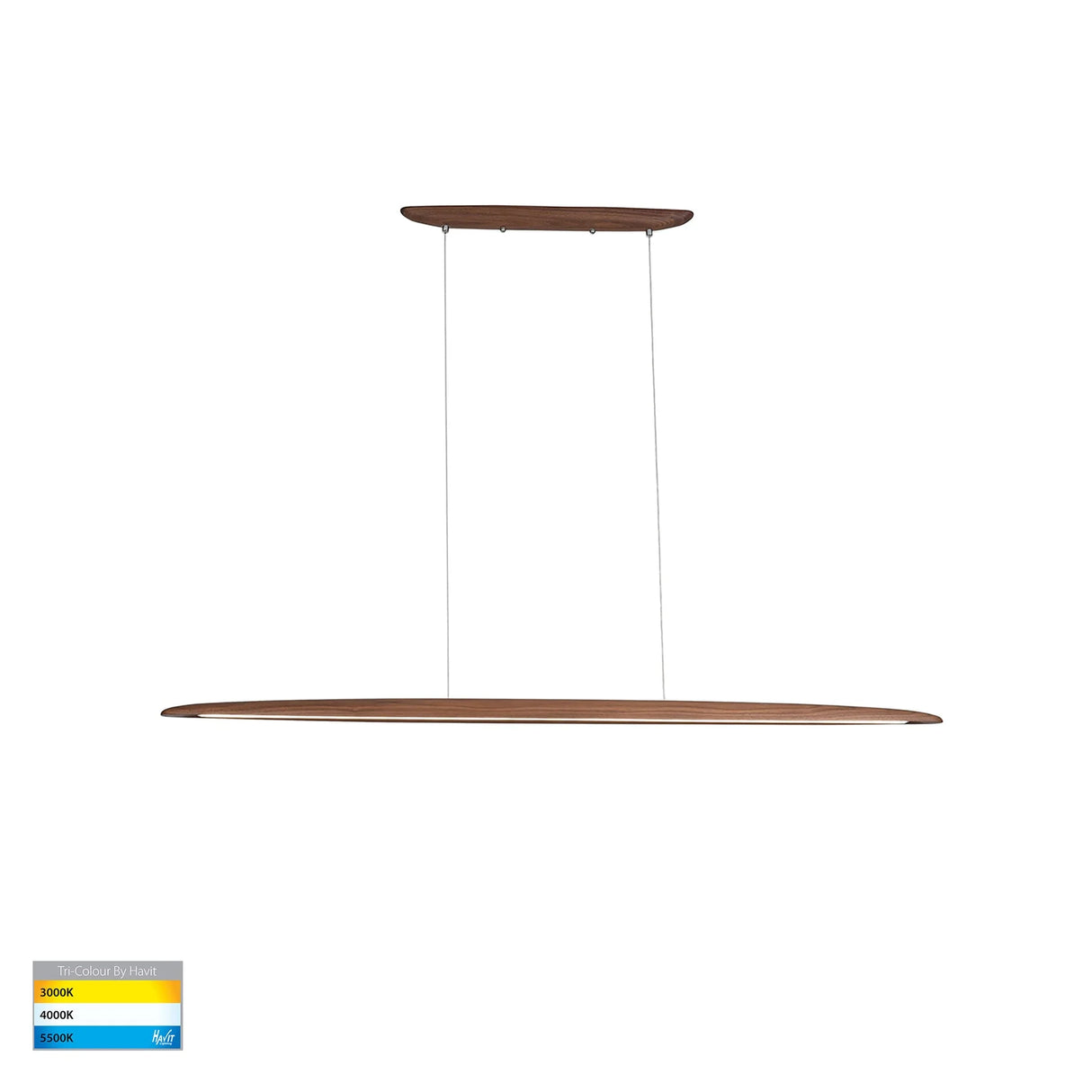 Havit HV6010T Noce walnut timber 1300mm linear pendant light fixture