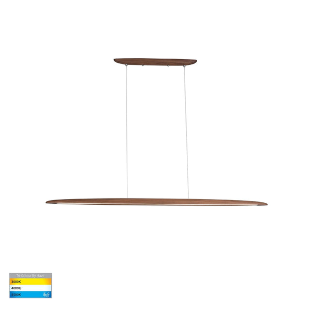 Havit HV6010T Noce walnut timber 1300mm linear pendant light fixture