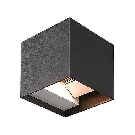 Black 3A Lighting LED Cube Wall Light for modern exteriors