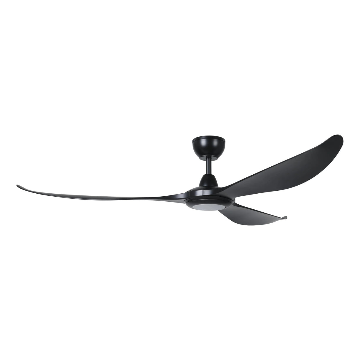 Eglo Kurrawa 72″ DC ceiling fan with integrated LED light and IP55 rating  on a white background