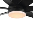 Black Tourbillion tri colour LED light module for ceiling fan with light fixture on a white background
