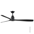 Black Mercator Iceman 152cm DC ceiling fan with remote control  fan on a white background