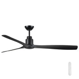 Black Mercator Iceman 152cm DC ceiling fan with remote control  fan on a white background
