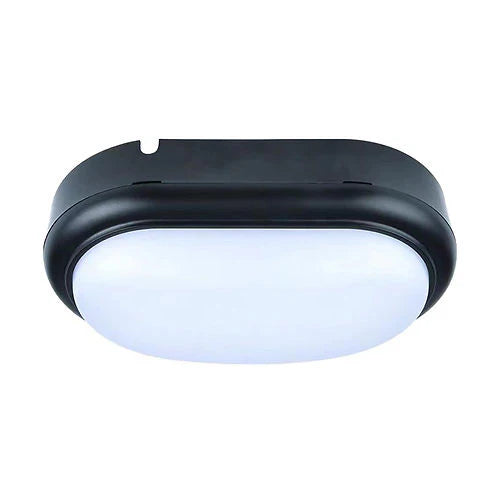 Black Waterproof 15W LED bulkhead light by 3A Lighting ceiling light fixture on a white background