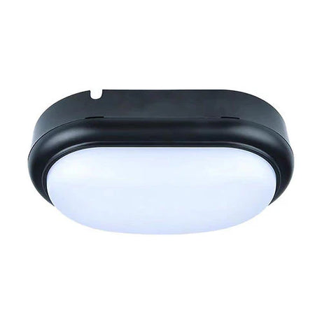 Black Waterproof 15W LED bulkhead light by 3A Lighting ceiling light fixture on a white background