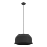 Black pendant lamp on a white background