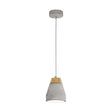 Eglo TAREGA pendant light in grey steel and wood finish
