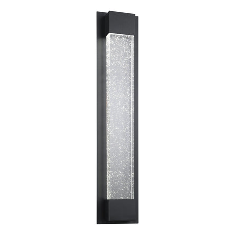 Black Eglo VILLAGRAZIA 2 600mm exterior LED wall light on modern facade