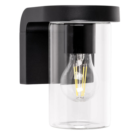 Black Havit HV3692W Angela LED Wall Light wall-mounted light fixture with clear glass cover on a white background