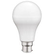 White Energy-efficient daylight LED bulb with B22 base on a white background