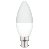 White Mercator Candle 5700K B15 LED Globe on a white background