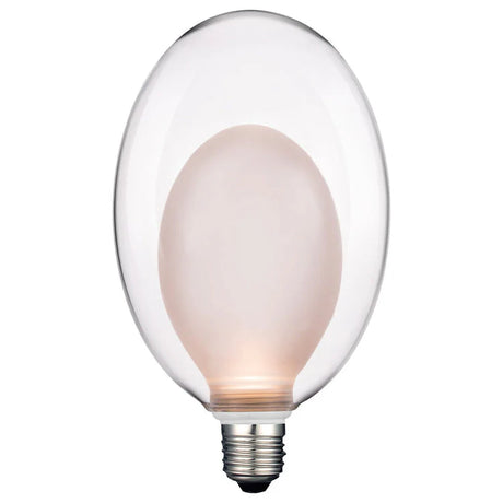 Vintage-style Mercator D120 Decorative Globe Within Globe for feature lighting with a clear glass cover on a white background