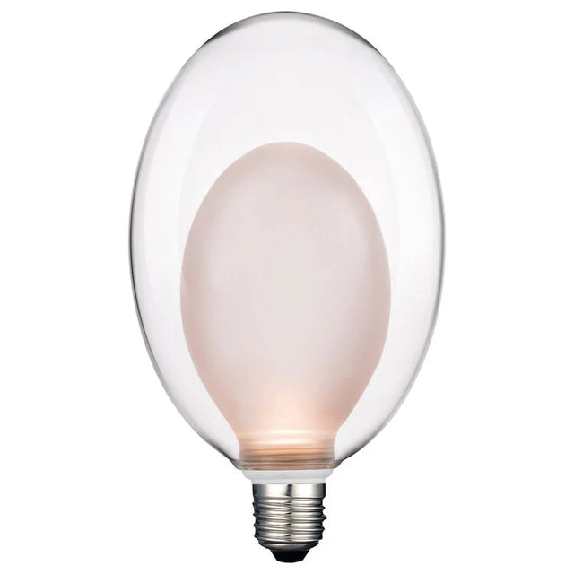 Vintage-style Mercator D120 Decorative Globe Within Globe for feature lighting with a clear glass cover on a white background