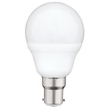 White Mercator Fancy Round B15 LED Globe in 5700K Daylight in a white background