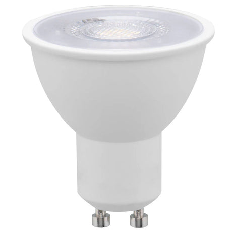 Mercator GU10 Warm White Dim36D LED Globe for soft lighting with GU10 base on a white background