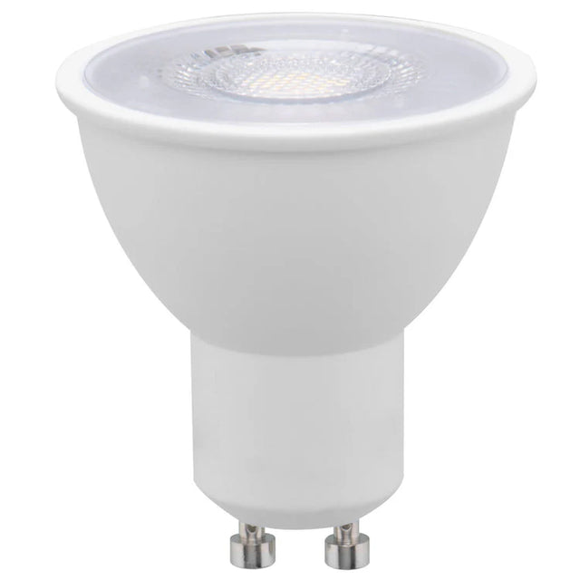 Mercator GU10 Warm White Dim36D LED Globe for soft lighting with GU10 base on a white background