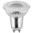 Mercator GU10 warm white glass dimmable LED globe with a clear glass cover on a white background