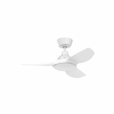 White Mercator Jota Mini 92cm DC ceiling fan on a white background