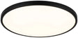 Round Mercator Millan integrated LED ceiling light fixture with black frame on a white background