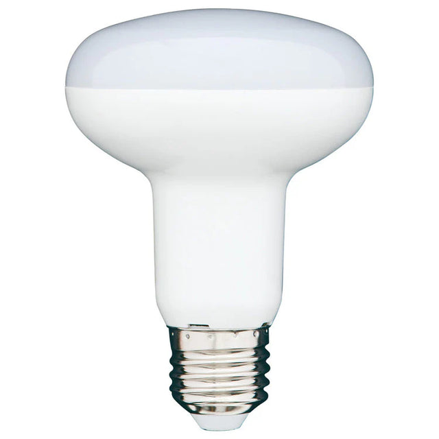 White Mercator R80 E27 warm white non-dimmable LED globe  on a white background