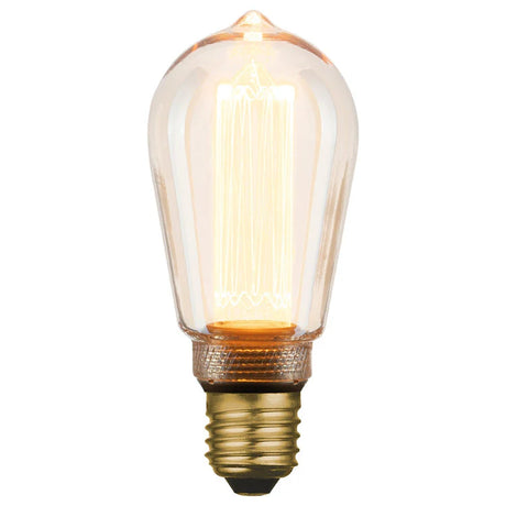 E27 LED filament bulb with vintage ST64 design by Mercator