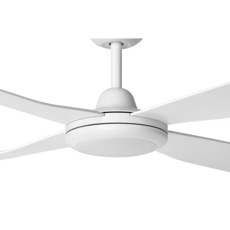 White ceiling fan on a white background
