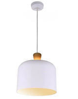 PORTO Open Top Oak Metal Shade Pendant by VM Lighting