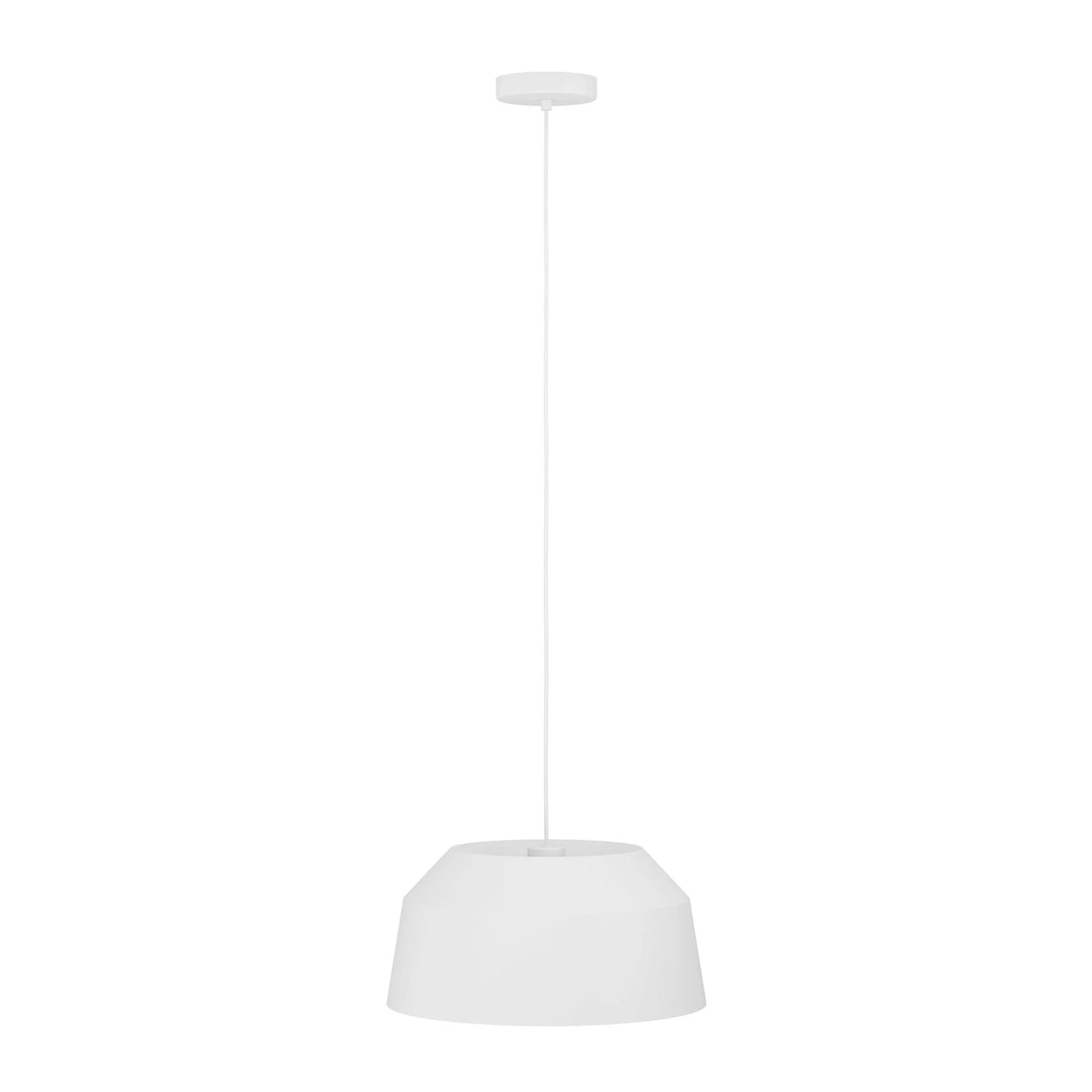 White pendant light on a white background