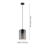 Eglo Lighting CADAQUES 1 pendant light transparent glass