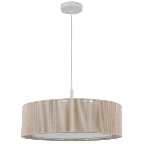 Close‑up texture of string wrapping on Telbix Cusco pendant