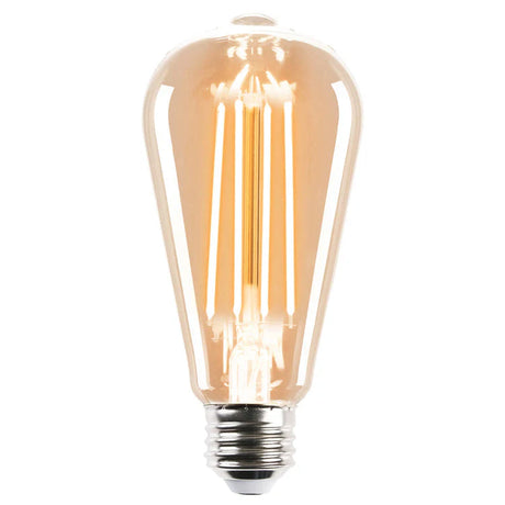 Vintage-style Mercator ST64 2700K E27 pear filament LED globe on a white background