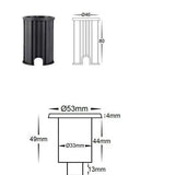 Technical drawing of a Mini LED step light for decks and stairs with dimensions labeled.