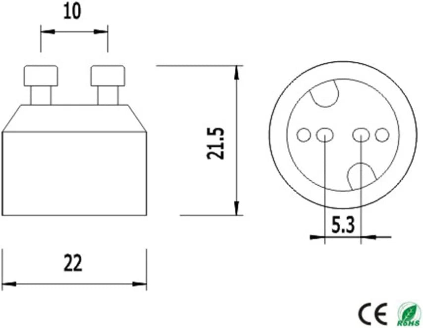 3A GU10 to MR16 Adapter