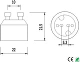 3A GU10 to MR16 Adapter