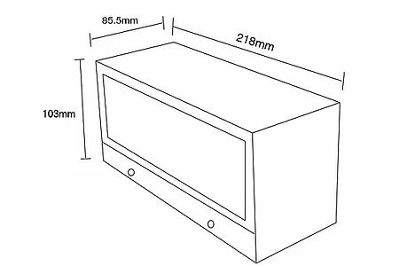 Dimensions of a energy-efficient LED wall sconce for indoor lighting