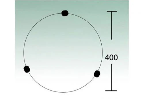 Diagram of a circle 3A Lighting AC100140 alabaster oyster lamp for ceilings