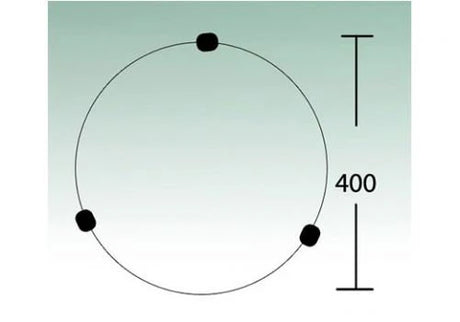 Diagram of a circle 3A Lighting AC100140 alabaster oyster lamp for ceilings