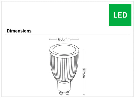 Mercator GU10 3000K Non-Dimmable LED Globe