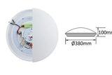 Technical Drawing and dimension of Round LED emergency oyster ceiling light SP-1001