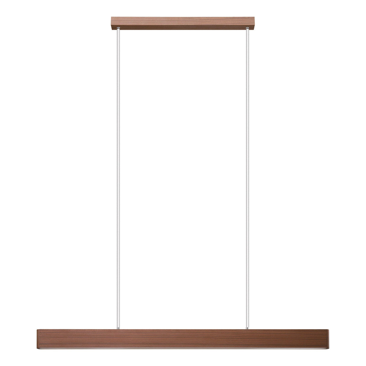 Modern 1200mm LED pendant light with brushed aluminum finish