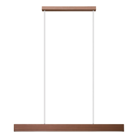 Modern 1200mm LED pendant light with brushed aluminum finish