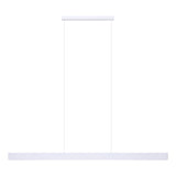 White Extra-long LED linear pendant by Eglo for dining spaces