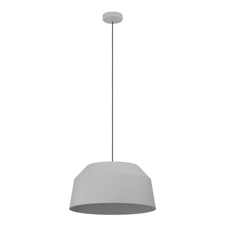 Gray pendant light on a white background
