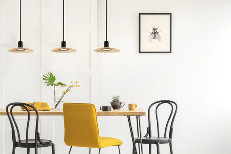 Eglo MAYAZES Trio Pendant Lamp Hanging Over Dining Table
