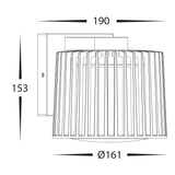 Havit Lumo wall lighting technical drawing of a cylindrical object with dimensions labeled.