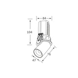 Technical drawing of a Modern energy-efficient ceiling downlight DLV324
