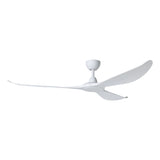 White ceiling fan on a white background