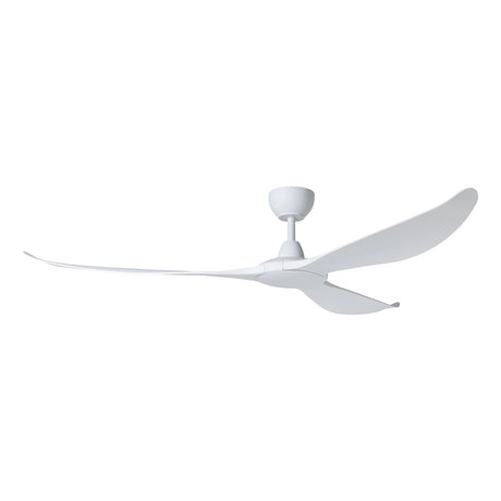 White ceiling fan on a white background