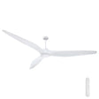 White Century ceiling fan by Mercator with quiet and efficient DC motor with long blades on a white background
